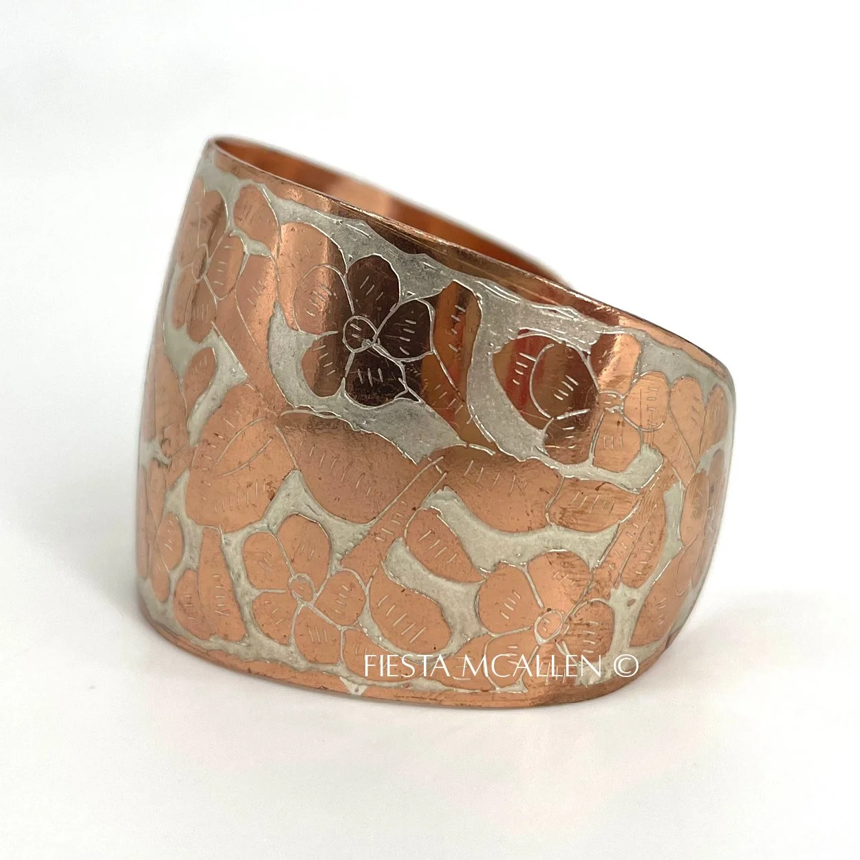 Copper Flower Cuff XL — Fiesta McAllen